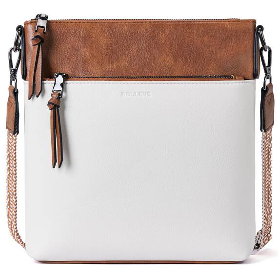 Roulens Mittel Damen Umhängetaschen, Leicht Damen Schultertasche aus Veganes Leder, Crossbody Bags für Frauen mit Verstellbar Abnehmbar Breiter Gurt