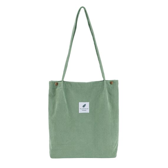 Funtlend Umhängetasche Damen Groß Cord Tasche Damen Handtasche Shopper Damen Henkeltasche für Uni Arbeit Mädchen Schule