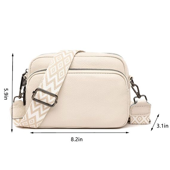 TIAASTAP Damen Umhängetasche Klein Leder Handtasche Crossbody Bag Crossbag Schultertasche Damen Tasche Moderne Taschen mit breitem Schultergurt und 3 Fächern