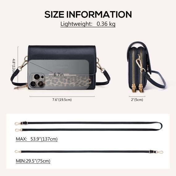 Roulens Klein Handy Umhängetasche,Damen Kleine Umhängetasche, Veganes Leder Crossbody Schultertasche Reisepass Handytasche mit Kartenschlitz Verstellbar Abnehmbar Schultergurt