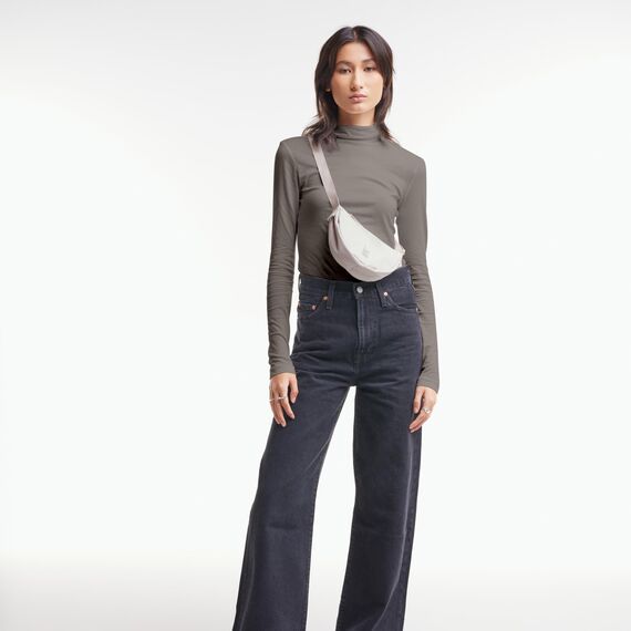 GOT BAG Moon Bag Umhängetasche aus Ocean Impact Kunststoff | Halbmondtasche wasserdicht | Hüfttasche Crossbody mit verstellbarem Schultergurt, Sof Shell (Mini), one size, Lässig