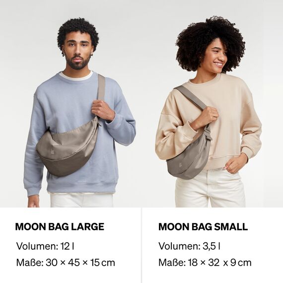 GOT BAG Crossbody Moon Bag | Halbmond Handtasche Wasserabweisend | Stylische Umhängetasche mit verstellbarem Gurt