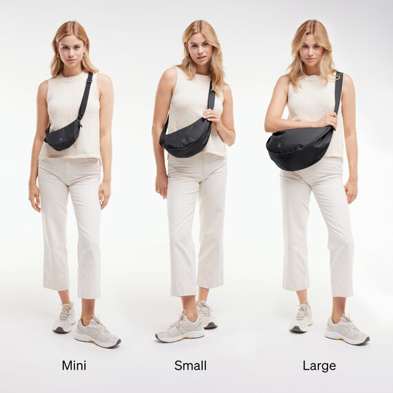 GOT BAG Moon Bag Umhängetasche aus Ocean Impact Kunststoff | Halbmondtasche wasserdicht | Hüfttasche Crossbody mit verstellbarem Schultergurt, Sof Shell (Mini), one size, Lässig