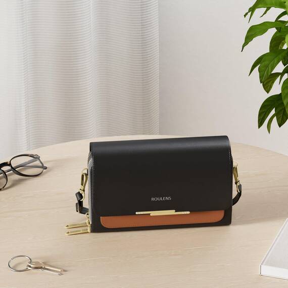 Roulens Klein Handy Umhängetasche,Damen Kleine Umhängetasche, Veganes Leder Crossbody Schultertasche Reisepass Handytasche mit Kartenschlitz Verstellbar Abnehmbar Schultergurt