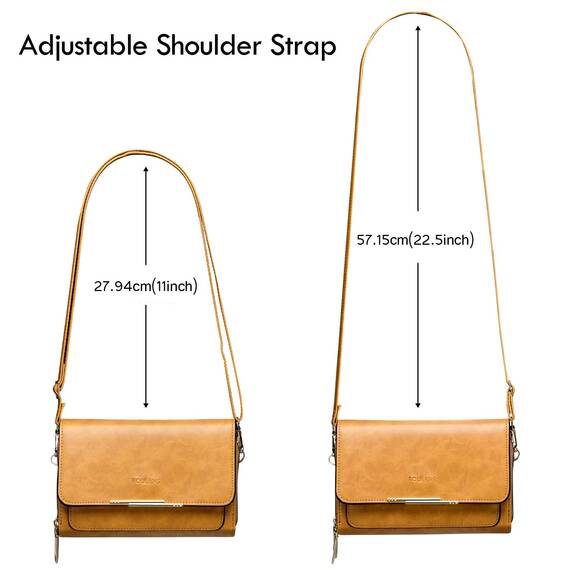 Roulens Klein Handy Umhängetasche,Damen Kleine Umhängetasche, Veganes Leder Crossbody Schultertasche Reisepass Handytasche mit Kartenschlitz Verstellbar Abnehmbar Schultergurt