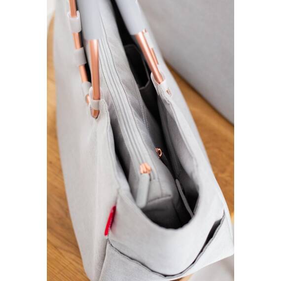 reisenthel loopshopper M sky rose – Stabile Tasche mit praktischer Fächeraufteilung und großer Innentasche aus recycelten PET-Flaschen – wasserabweisendes Design