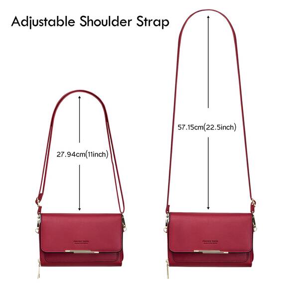 Roulens Klein Handy Umhängetasche,Damen Kleine Umhängetasche, Veganes Leder Crossbody Schultertasche Reisepass Handytasche mit Kartenschlitz Verstellbar Abnehmbar Schultergurt
