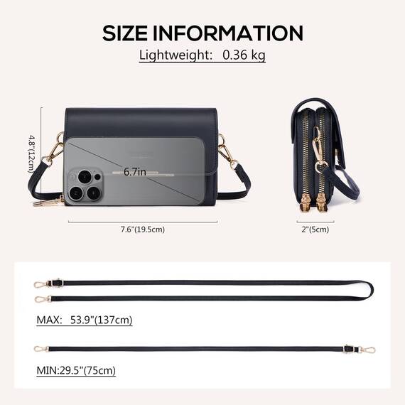 Roulens Klein Handy Umhängetasche,Damen Kleine Umhängetasche, Veganes Leder Crossbody Schultertasche Reisepass Handytasche mit Kartenschlitz Verstellbar Abnehmbar Schultergurt