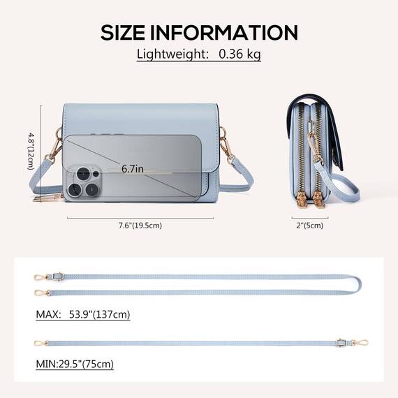 Roulens Klein Handy Umhängetasche,Damen Kleine Umhängetasche, Veganes Leder Crossbody Schultertasche Reisepass Handytasche mit Kartenschlitz Verstellbar Abnehmbar Schultergurt