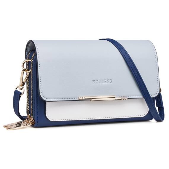 Roulens Klein Handy Umhängetasche,Damen Kleine Umhängetasche, Veganes Leder Crossbody Schultertasche Reisepass Handytasche mit Kartenschlitz Verstellbar Abnehmbar Schultergurt