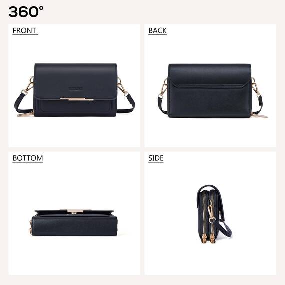 Roulens Klein Handy Umhängetasche,Damen Kleine Umhängetasche, Veganes Leder Crossbody Schultertasche Reisepass Handytasche mit Kartenschlitz Verstellbar Abnehmbar Schultergurt