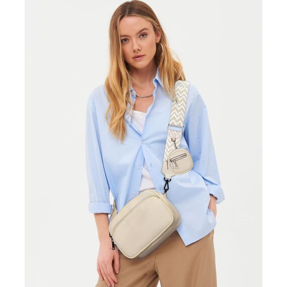 GASSDA Crossbody Bag Damen Kleine Umhängetasche Damen Breiter Gurt PU Leder Handtasche mit Abnehmbarem Schultergurt