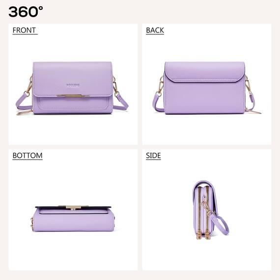 Roulens Klein Handy Umhängetasche,Damen Kleine Umhängetasche, Veganes Leder Crossbody Schultertasche Reisepass Handytasche mit Kartenschlitz Verstellbar Abnehmbar Schultergurt