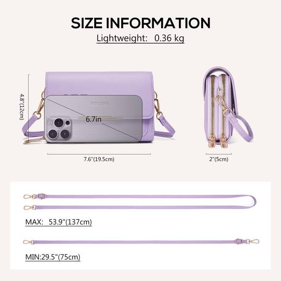 Roulens Klein Handy Umhängetasche,Damen Kleine Umhängetasche, Veganes Leder Crossbody Schultertasche Reisepass Handytasche mit Kartenschlitz Verstellbar Abnehmbar Schultergurt