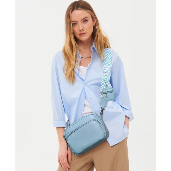 GASSDA Crossbody Bag Damen, Kleine Umhängetasche Damen Breiter Gurt PU Leder Handtasche mit Abnehmbarem Schultergurt