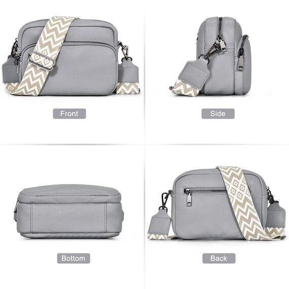 GASSDA Umhängetasche Damen Kleine Handtasche Damen PU Leder Crossbody Bag Moderne Taschen mit Abnehmbarem Schultergurt