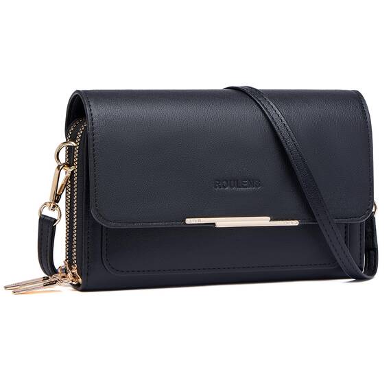 Roulens Klein Handy Umhängetasche,Damen Kleine Umhängetasche, Veganes Leder Crossbody Schultertasche Reisepass Handytasche mit Kartenschlitz Verstellbar Abnehmbar Schultergurt