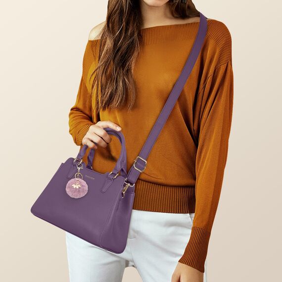 IGOLUMON Handtasche Damen Mittelgroß Tasche Leder Henkeltasche Damen-Henkeltaschen Tote Bag Handtaschen Taschen Schultertaschen Umhängetasche Schultertasche Damenhandtaschen Lila