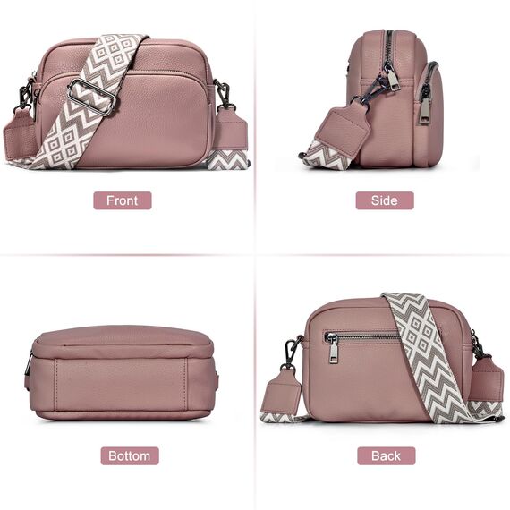 GASSDA Umhängetasche Damen Kleine Handtasche Damen PU Leder Crossbody Bag Moderne Taschen mit Abnehmbarem Schultergurt