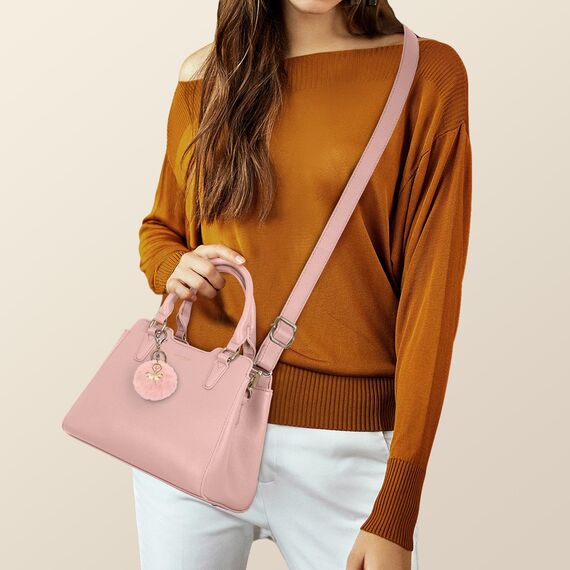 IGOLUMON Handtasche Damen Mittelgroß Tasche Leder Henkeltasche Damen-Henkeltaschen Tote Bag Handtaschen Taschen Schultertaschen Umhängetasche Schultertasche Damenhandtaschen Rosa
