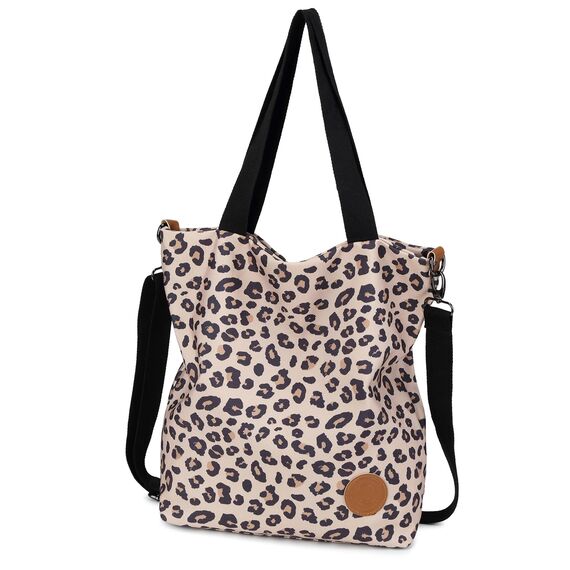 JANSBEN Damen Canvas Handtasche Schultertasche Casual Multifunktionale Umhängetaschen Groß für Arbeit Schule Shopper Lässige täglich