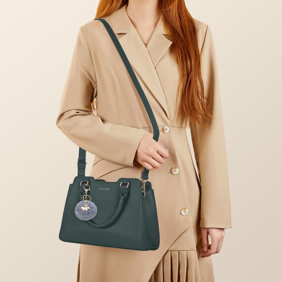 IGOLUMON Handtasche Damen Mittelgroß Tasche Leder Henkeltasche Damen-Henkeltaschen Tote Bag Handtaschen Taschen Schultertaschen Umhängetasche Schultertasche Damenhandtaschen Dunkelgrün