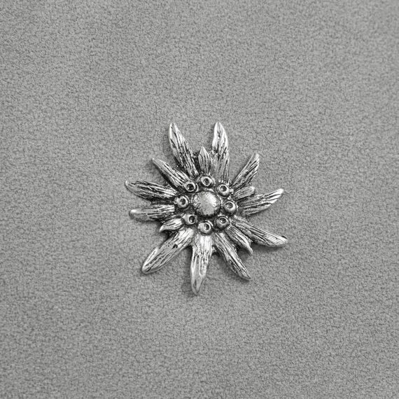 dressforfun Dirndl Tasche, Handtasche Damen mittelgroß, Trachten Mode, Trachtentasche Wildlederoptik, Edelweiß, Damen Tasche, Umhängetasche, Oktoberfest Accessoires, Damen-Schultertaschen - grau