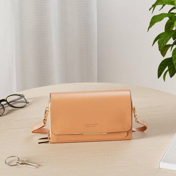 Roulens Klein Handy Umhängetasche,Damen Kleine Umhängetasche, Veganes Leder Crossbody Schultertasche Reisepass Handytasche mit Kartenschlitz Verstellbar Abnehmbar Schultergurt