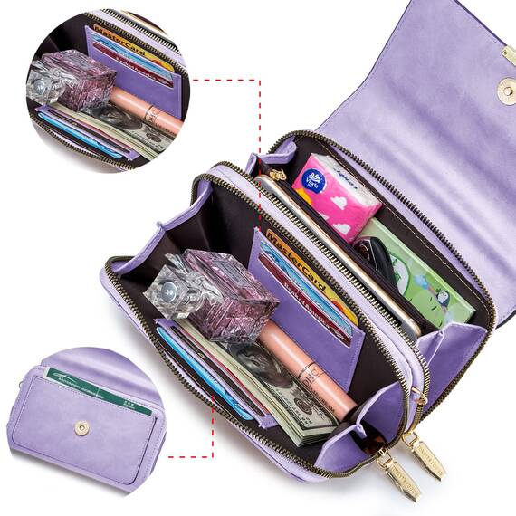 Roulens Klein Handy Umhängetasche,Damen Kleine Umhängetasche, Veganes Leder Crossbody Schultertasche Reisepass Handytasche mit Kartenschlitz Verstellbar Abnehmbar Schultergurt