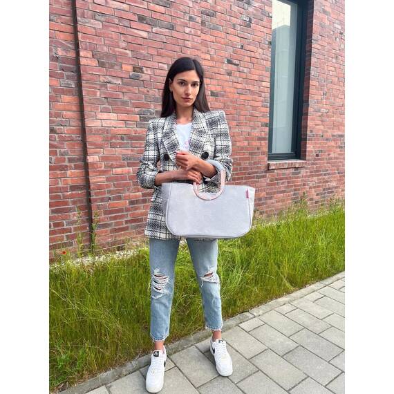 reisenthel loopshopper M sky rose – Stabile Tasche mit praktischer Fächeraufteilung und großer Innentasche aus recycelten PET-Flaschen – wasserabweisendes Design