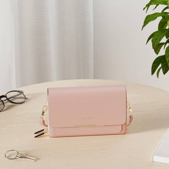 Roulens Klein Handy Umhängetasche,Damen Kleine Umhängetasche, Veganes Leder Crossbody Schultertasche Reisepass Handytasche mit Kartenschlitz Verstellbar Abnehmbar Schultergurt