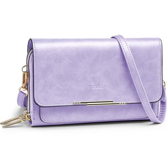 Roulens Klein Handy Umhängetasche,Damen Kleine Umhängetasche, Veganes Leder Crossbody Schultertasche Reisepass Handytasche mit Kartenschlitz Verstellbar Abnehmbar Schultergurt