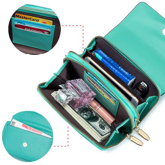 Roulens Klein Handy Umhängetasche,Damen Kleine Umhängetasche, Veganes Leder Crossbody Schultertasche Reisepass Handytasche mit Kartenschlitz Verstellbar Abnehmbar Schultergurt