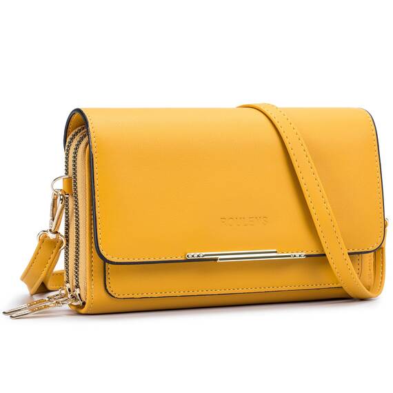 Roulens Klein Handy Umhängetasche,Damen Kleine Umhängetasche, Veganes Leder Crossbody Schultertasche Reisepass Handytasche mit Kartenschlitz Verstellbar Abnehmbar Schultergurt