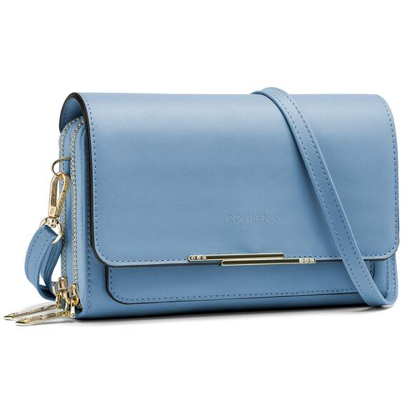 Roulens Klein Handy Umhängetasche,Damen Kleine Umhängetasche, Veganes Leder Crossbody Schultertasche Reisepass Handytasche mit Kartenschlitz Verstellbar Abnehmbar Schultergurt