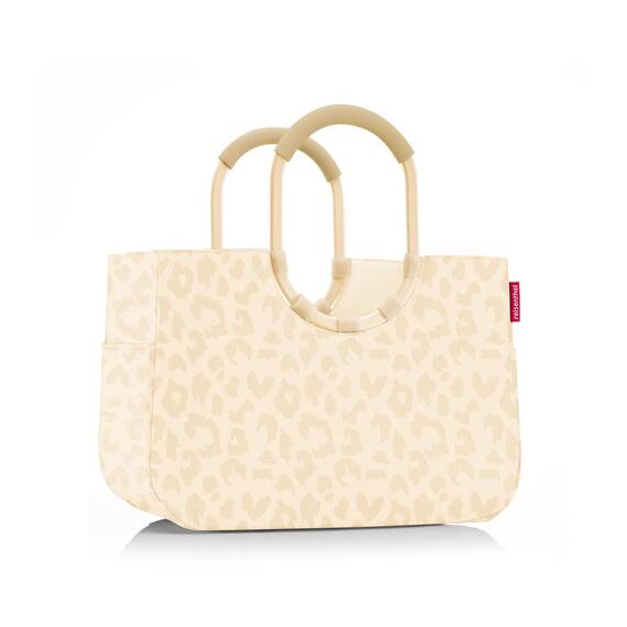 reisenthel loopshopper L leo vanilla – Stabile Tasche mit praktischen Fächern aus recycelten PET-Flaschen – Charmantes und wasserabweisendes Design