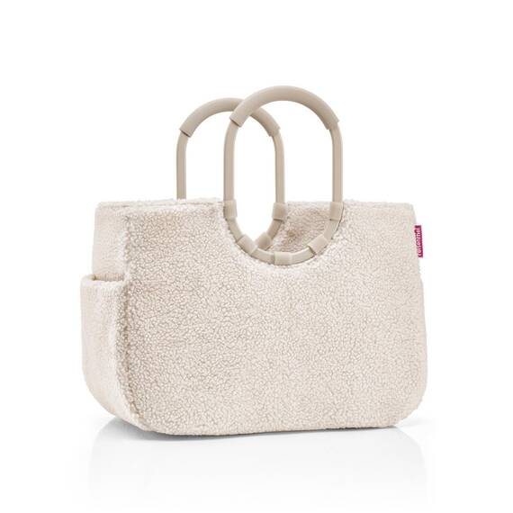 reisenthel loopshopper L teddy sand – Stabile Tasche mit praktischen Fächern aus recycelten PET-Flaschen – Charmantes und wasserabweisendes Design