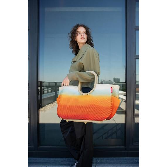 reisenthel loopshopper L mesh tropical – Stabile Tasche mit praktischen Fächern aus recycelten PET-Flaschen – Charmantes und wasserabweisendes Design