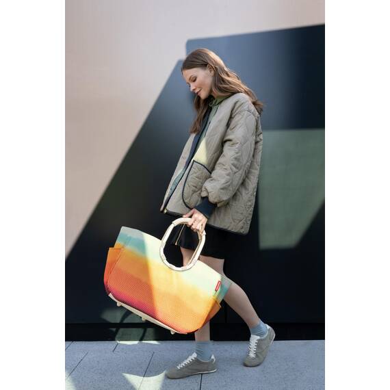 reisenthel loopshopper L mesh tropical – Stabile Tasche mit praktischen Fächern aus recycelten PET-Flaschen – Charmantes und wasserabweisendes Design