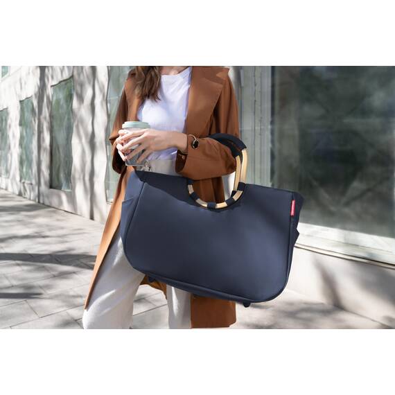 reisenthel loopshopper L midnight gold – Stabile Tasche mit praktischen Fächern aus recycelten PET-Flaschen – Charmantes und wasserabweisendes Design