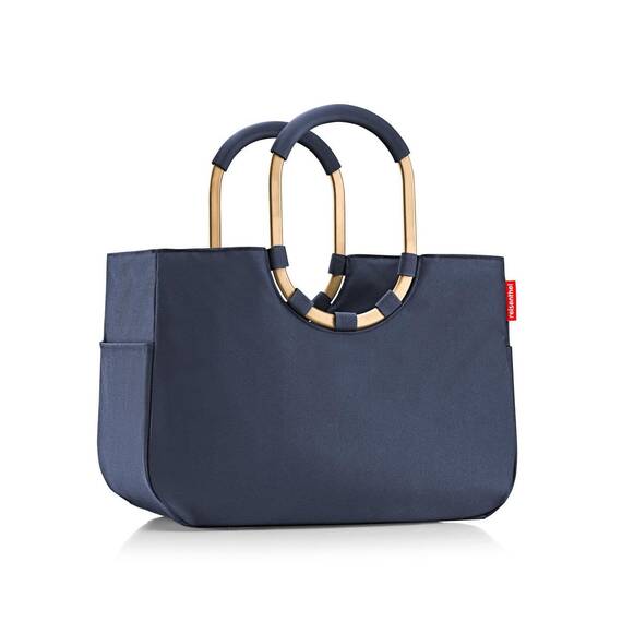 reisenthel loopshopper L midnight gold – Stabile Tasche mit praktischen Fächern aus recycelten PET-Flaschen – Charmantes und wasserabweisendes Design
