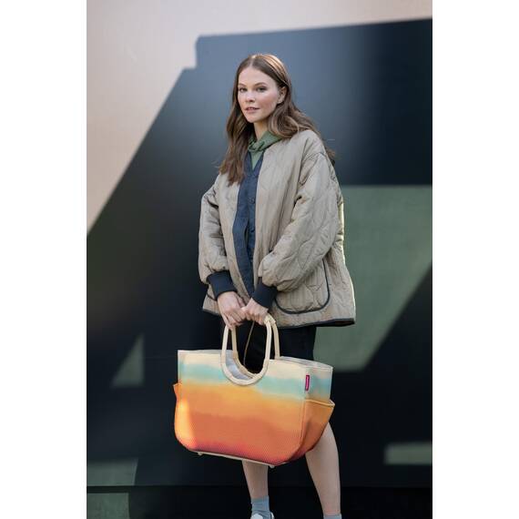 reisenthel loopshopper L mesh tropical – Stabile Tasche mit praktischen Fächern aus recycelten PET-Flaschen – Charmantes und wasserabweisendes Design