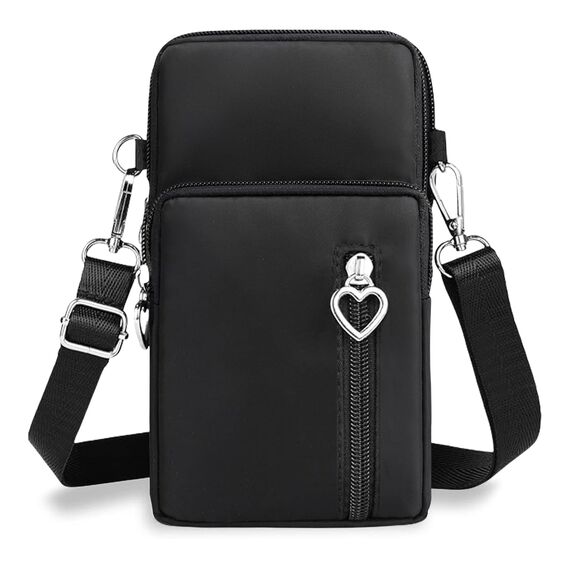 Aucuu Handytasche zum Umhängen Damen，Nylon Kleine Umhängetasche mit Kopfhörer Eingang，Mini Crossbody Schultertasche Handytasche，Handy Schultertasche ür Handy unter 7 Zoll