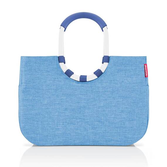 reisenthel loopshopper L Stabile Tasche mit praktischen Fächern aus recycelten PET-Flaschen Charmantes und wasserabweisendes Design, Farbe:twist azure