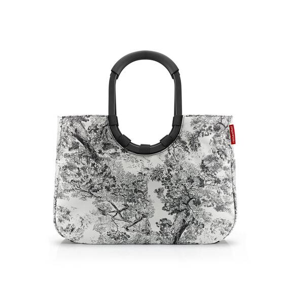 reisenthel loopshopper L jacquard grey – Stabile Tasche mit praktischen Fächern aus recycelten PET-Flaschen – Charmantes und wasserabweisendes Design