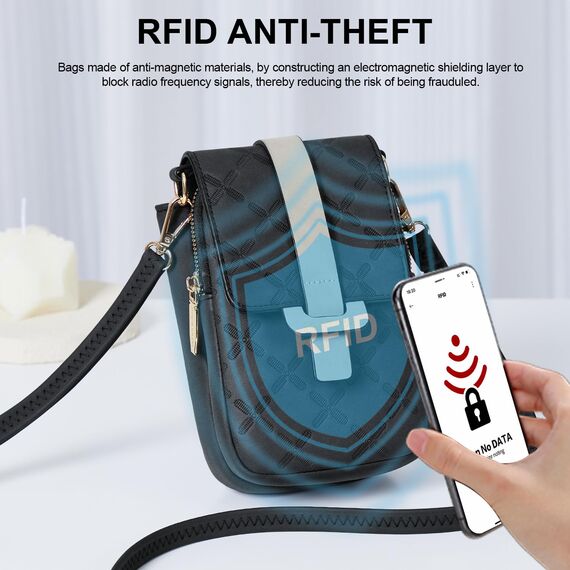 MUIIKOLA Handytasche zum Umhängen，RFID-Blockierung große Kapazität Handy Umhängetasche Damen Veganes Leder，Handytasche mit Geldbörse zum Umhängen，umhängetasche damen Breiter Gurt