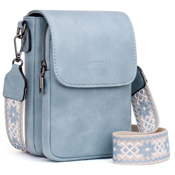MUIIKOLA Handytasche zum Umhängen，RFID-Blockierung große Kapazität Handy Umhängetasche Damen Veganes Leder，Handytasche mit Geldbörse zum Umhängen，umhängetasche damen Breiter Gurt