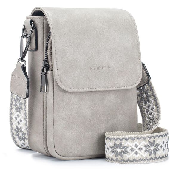 MUIIKOLA Handytasche zum Umhängen，RFID-Blockierung große Kapazität Handy Umhängetasche Damen Veganes Leder，Handytasche mit Geldbörse zum Umhängen，umhängetasche damen Breiter Gurt