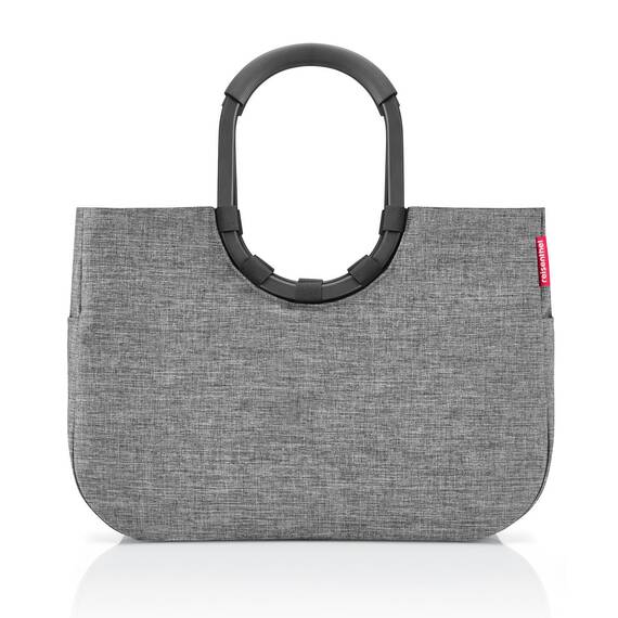 reisenthel loopshopper L twist silver - Stabile Shoppingtasche oder Handtasche mit praktischen Fächern aus recycelten PET-Flaschen
