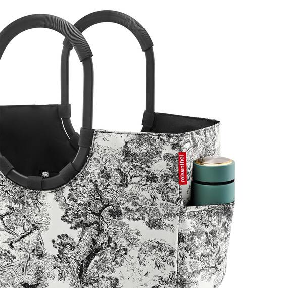 reisenthel loopshopper L jacquard grey – Stabile Tasche mit praktischen Fächern aus recycelten PET-Flaschen – Charmantes und wasserabweisendes Design